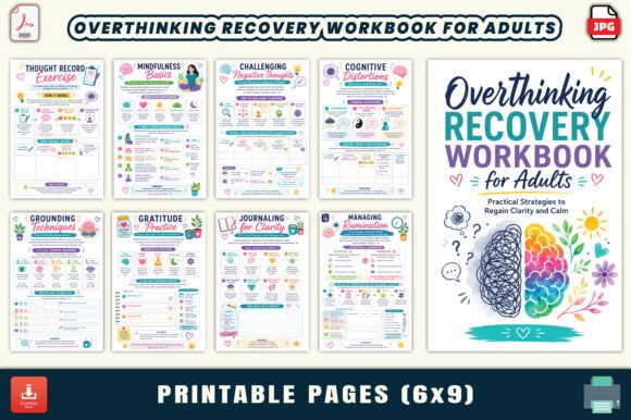 Download Overthinking Recovery Workbook for Adult - Workbook Collection