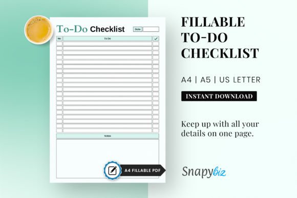 Download To Do Checklist Printable Planner PDF - Pdf Collection