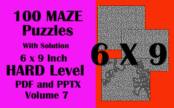 Download 100 Maze Puzzle Hard 6x9 PDF PPTX Vol 7 - Pdf Collection