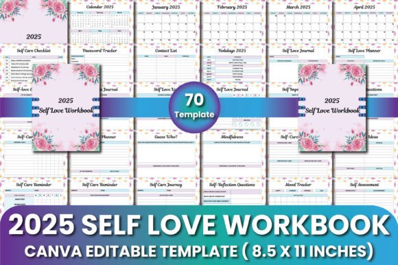Download 2025 Self Love Workbook Planner - Workbook Collection