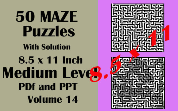 Download 50 Maze Medium Level 8.5x11 PDF PPTX V14 - Pdf Collection