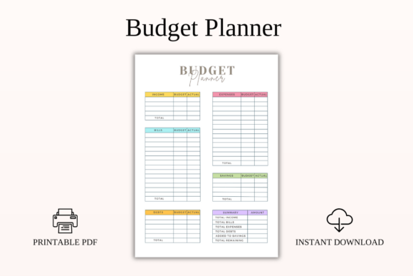 Download Printable Budget Planner 4 Sizes PDF - Pdf Collection