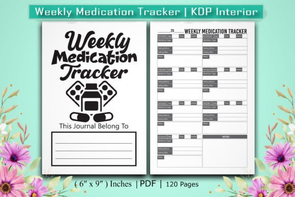 Download Weekly Medication Tracker | KDP Interior - Premium Resources